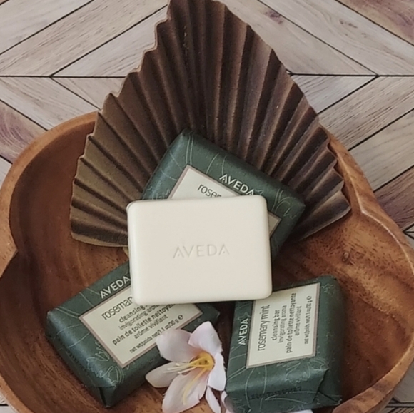 *1 DAY SALE* BUNDLE/LOT AVEDA SOAPS! (3) Aveda Rosemary Mint Cleansing Bar Soaps - Picture 1 of 5